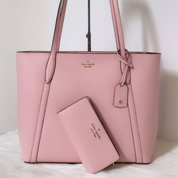 kate spade Handbags - New Kate Spade Cara Large Leather Tote Wallet Set
